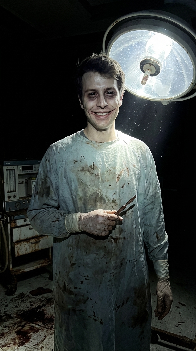 Deranged Surgeon character reference horror prompt