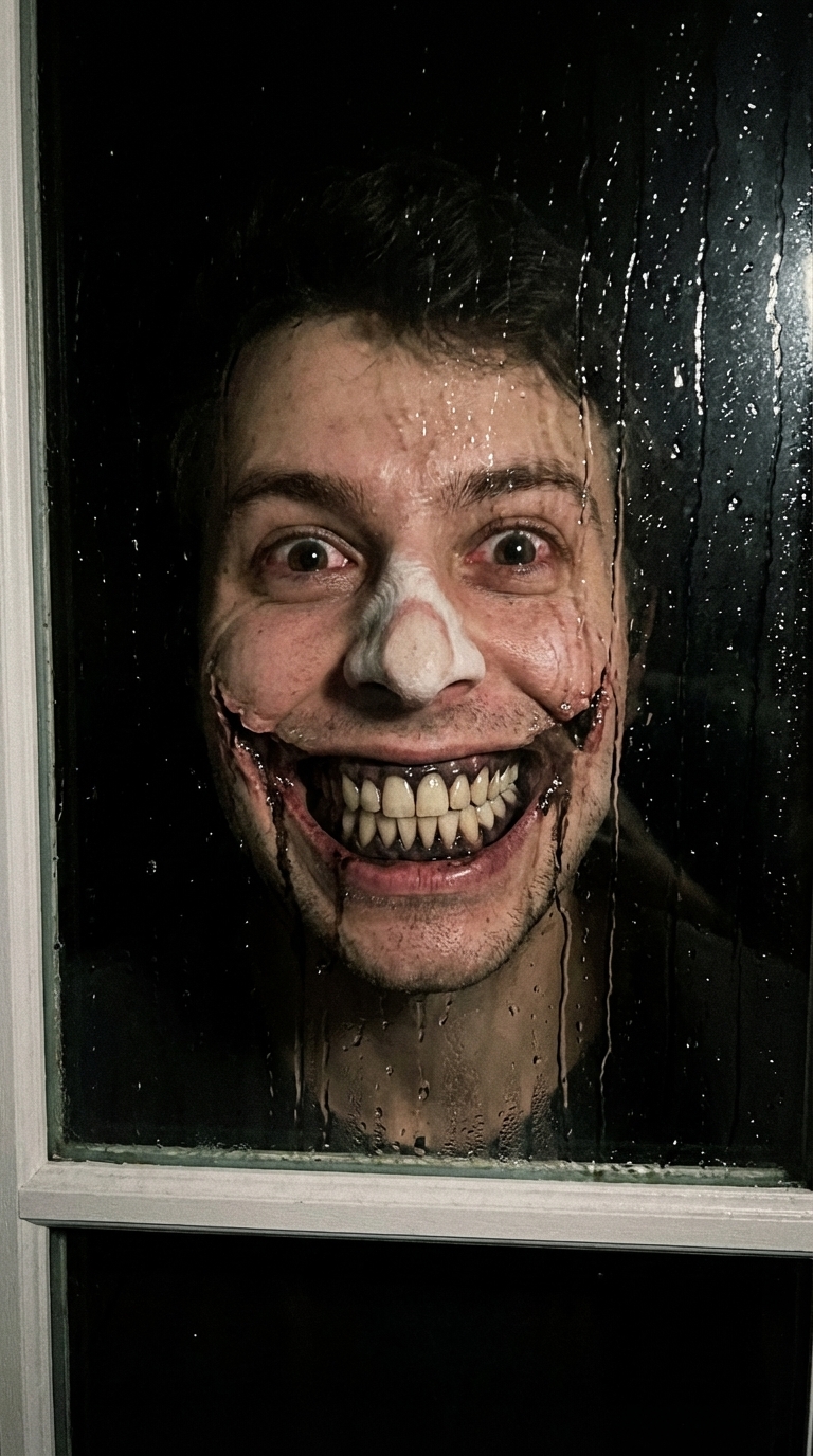 Face Against Window character reference horror prompt
