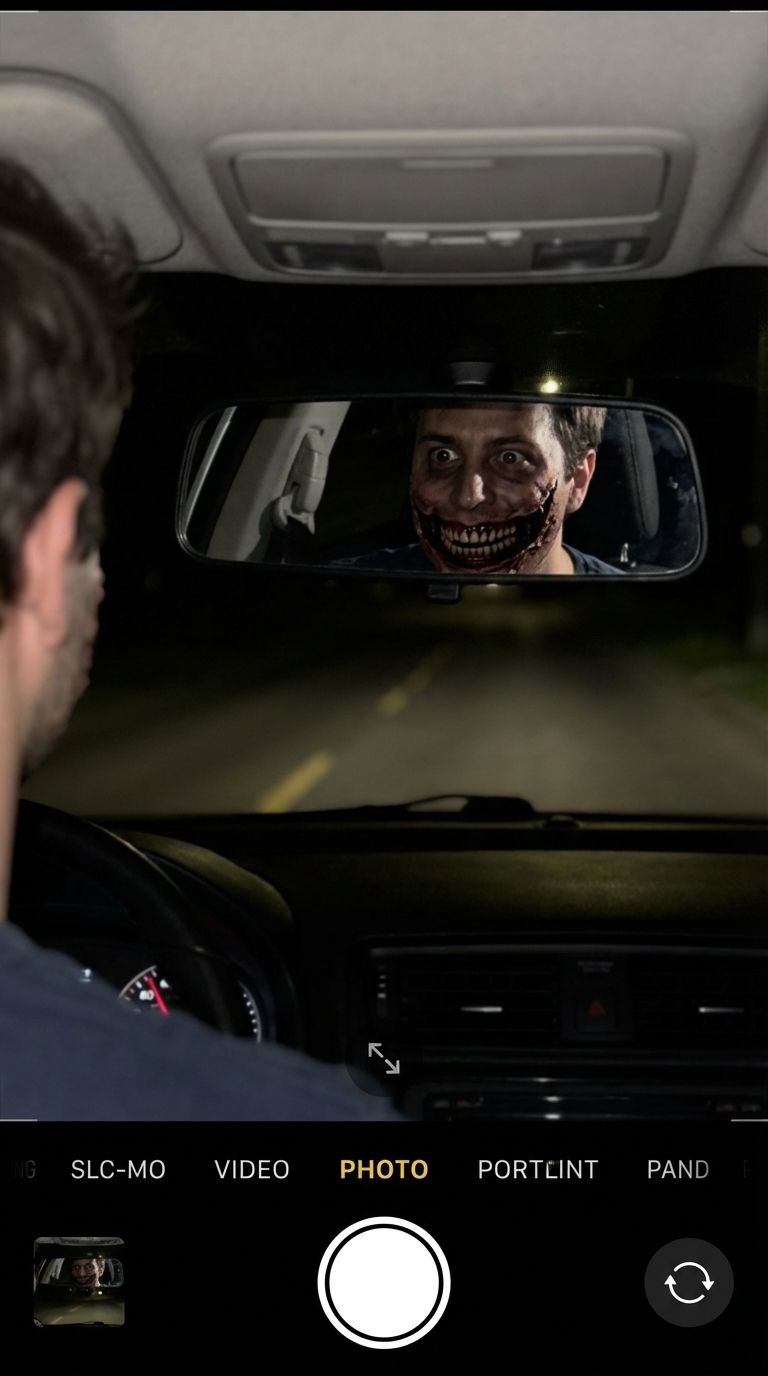 Rearview Mirror character reference horror prompt