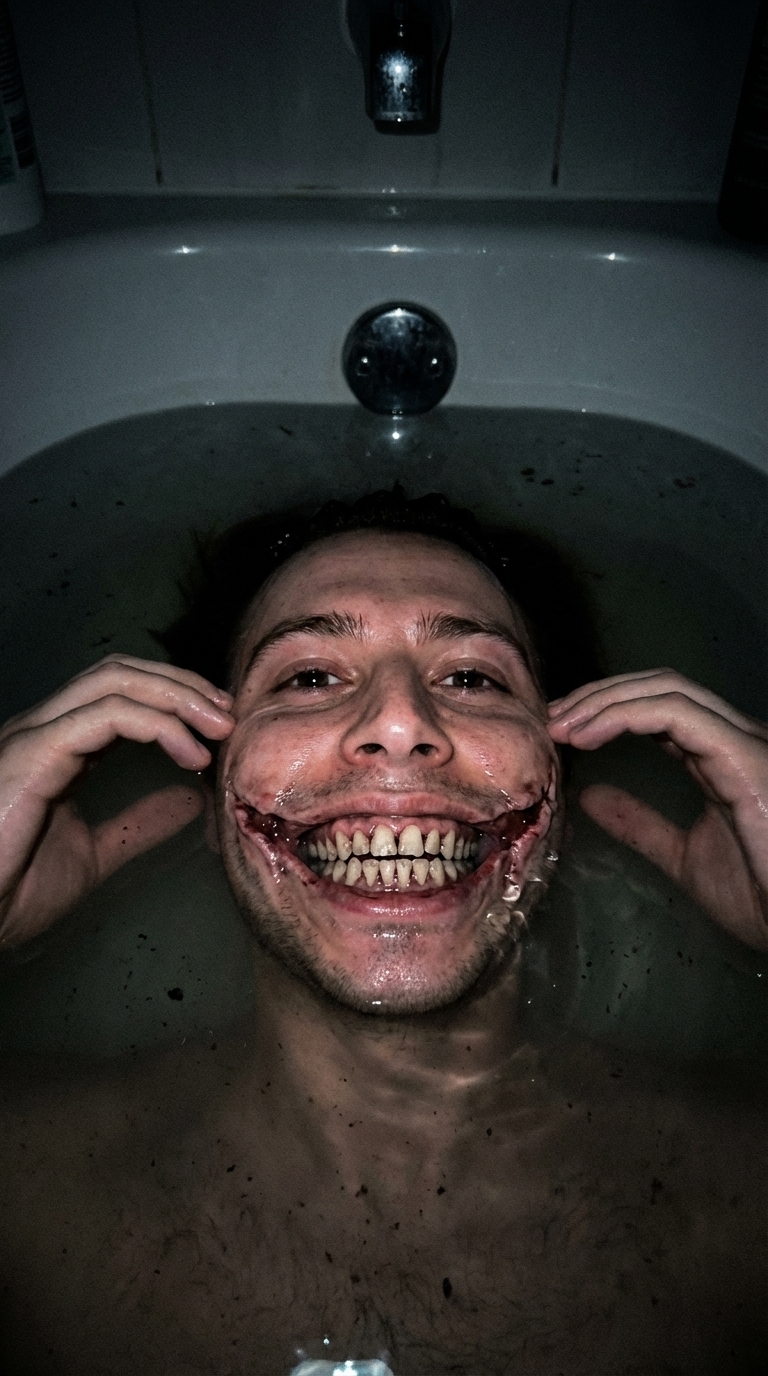 Face Under Water character reference horror prompt