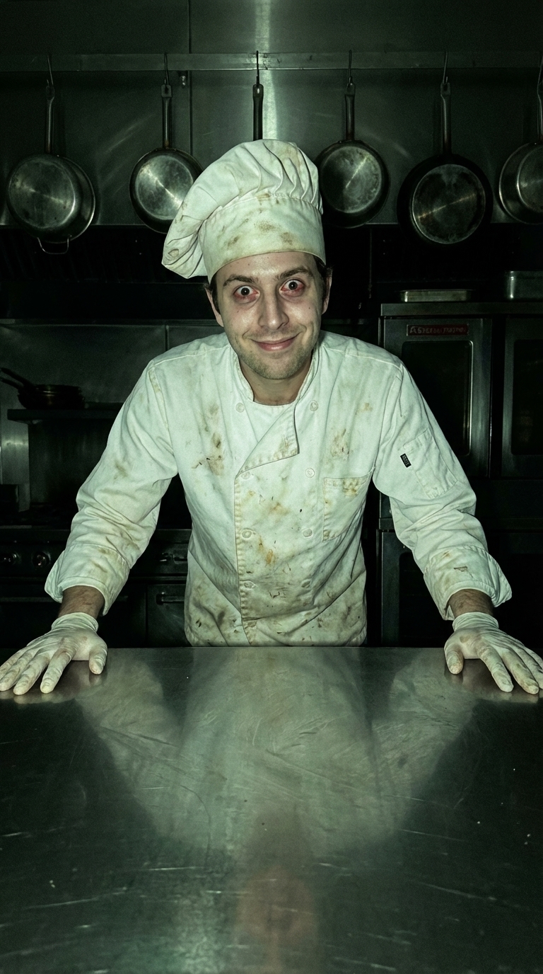 Deranged Chef character reference horror prompt