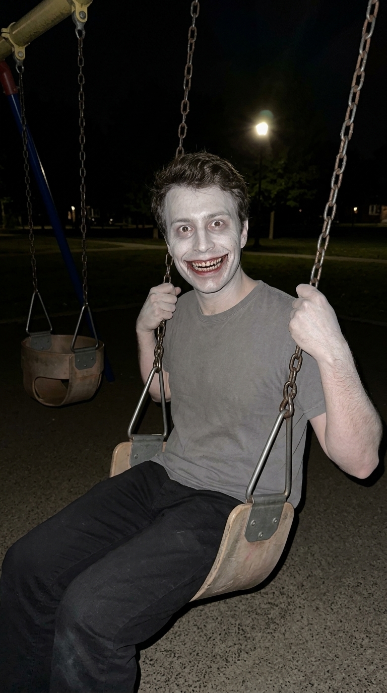 Horror Playground Swing character reference horror prompt