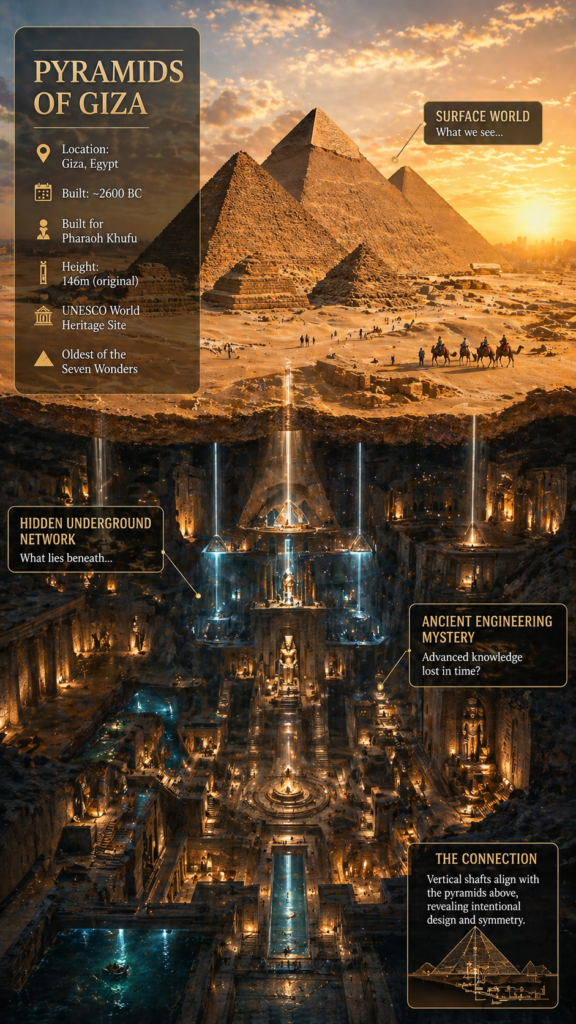 Pyramids hidden world prompt - ChatGPT image prompt example