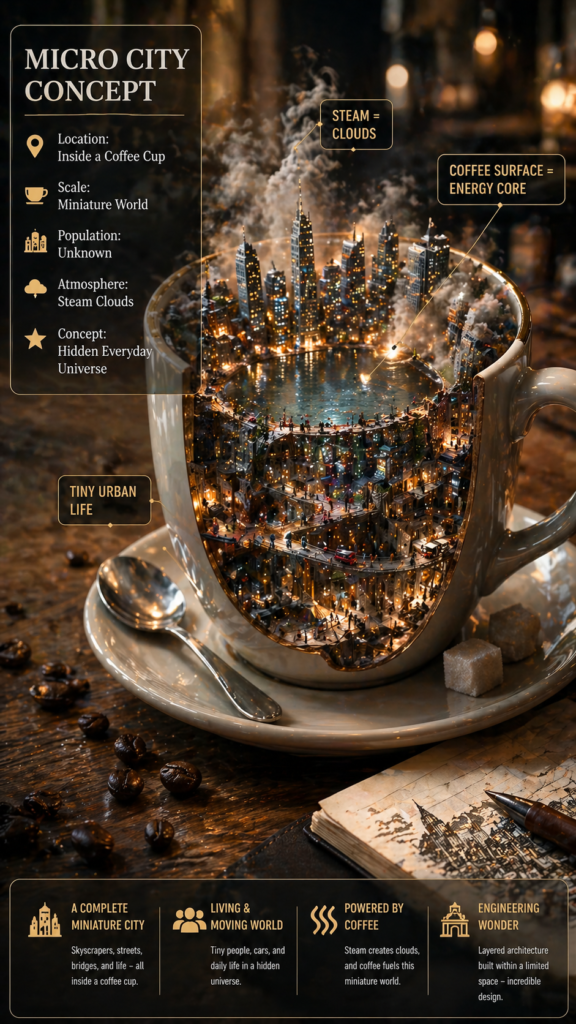 Coffee micro world prompt - ChatGPT image prompt example