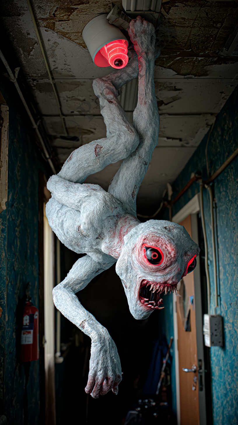 Demonic Creature Hallway Horror Prompt