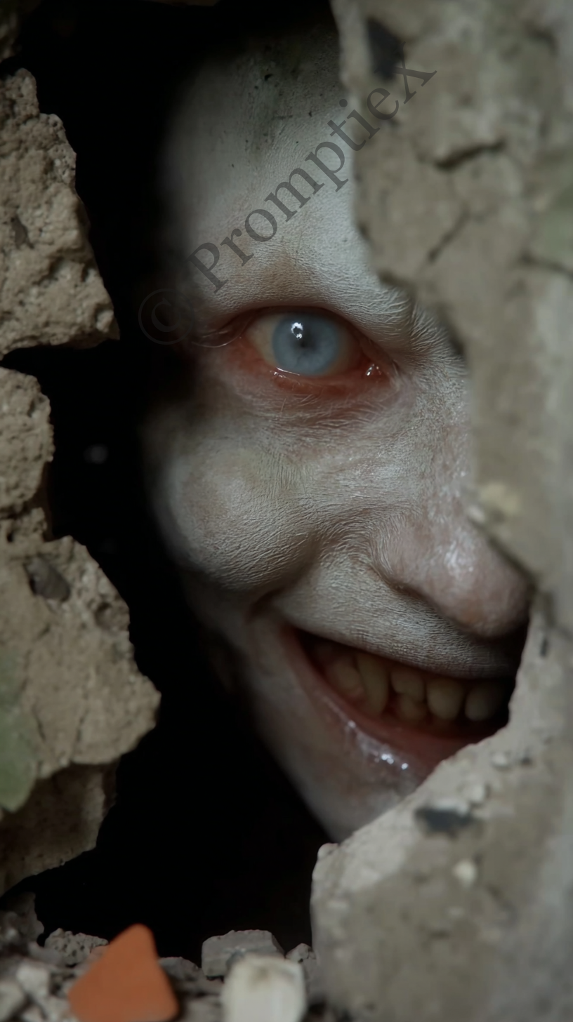Witch Wall Peek Horror Prompt